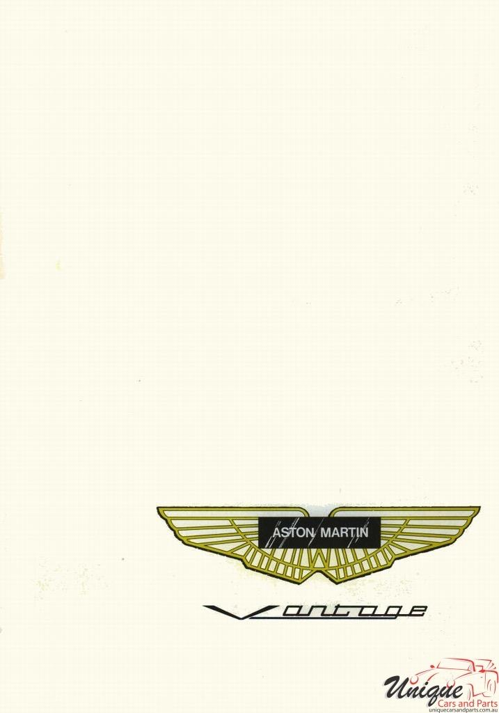1977 Aston Martin Vantage Brochure
